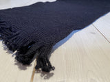 Scarf navy blue in wool, used