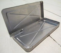 Thin aluminum storage box, usedFloby Överskottslager