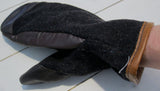 Gloves thumb model in leather and woolFloby Överskottslager