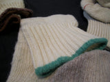 Sock military white with colored border, use-Floby Överskottslager