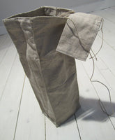 Peach bag w/linen in linen, used, stampedFloby Överskottslager