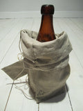 Peach bag w/linen in linen, used, stampedFloby Överskottslager