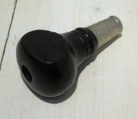 Wooden handle black with metal sleeve, shortFloby Överskottslager