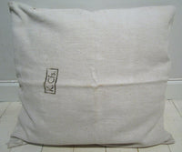 Pillow cover in linen with buttoning, used-Floby Överskottslager