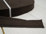 Cotton band brown with two black stripes, 28mm-Floby Överskottslager