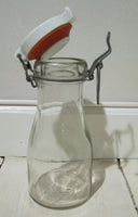 Glass bottle with snap cap of porcelain, 650ml-Floby Överskottslager