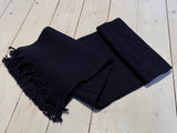 Navy blue woolen scarf