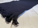 Navy blue woolen scarf