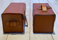 Leather storage case for horse medical equipment