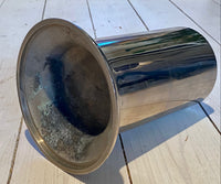 Chromed brass vase/cylinder