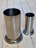 Chromed brass vase/cylinder