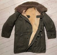 Fur coat/military coat, used