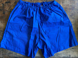 Training pants short in blue cotton
